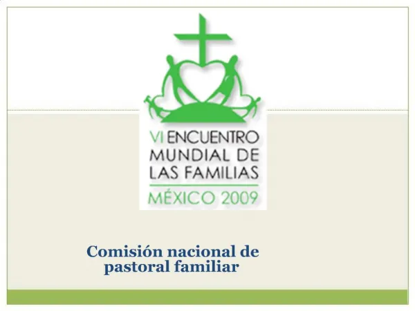 Comisi n nacional de pastoral familiar