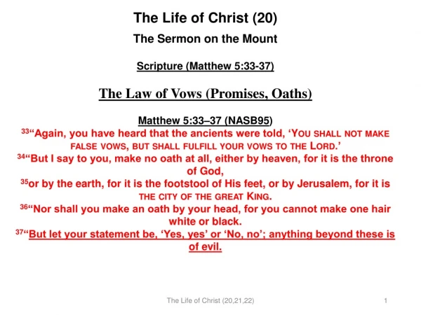 The Life of Christ (20)