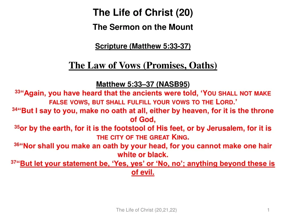 the life of christ 20