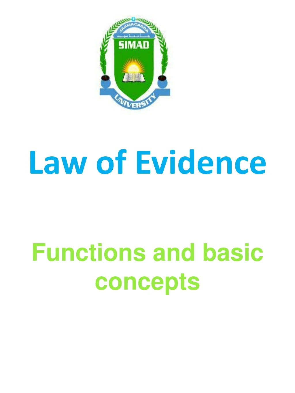 Ppt Law Of Evidence Powerpoint Presentation Free Download Id8730370