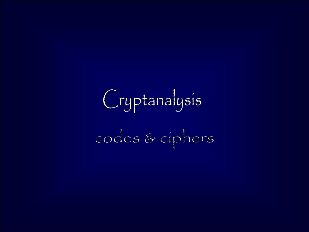 cryptanalysis