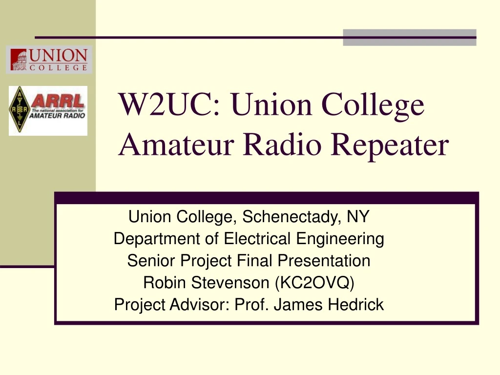 w2uc union college amateur radio repeater