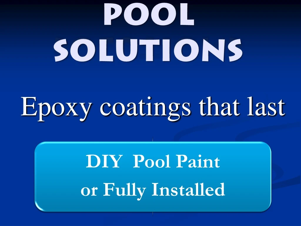 pool solutions