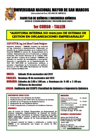 ”AUDITORIA INTERNA ISO 19011:2011 DE SISTEMAS DE GESTION - slide 1