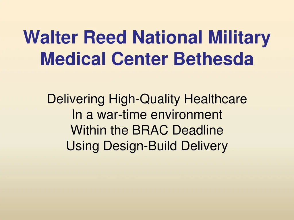 walter reed national military medical center