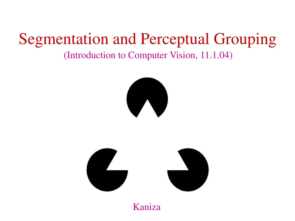 segmentation and perceptual grouping