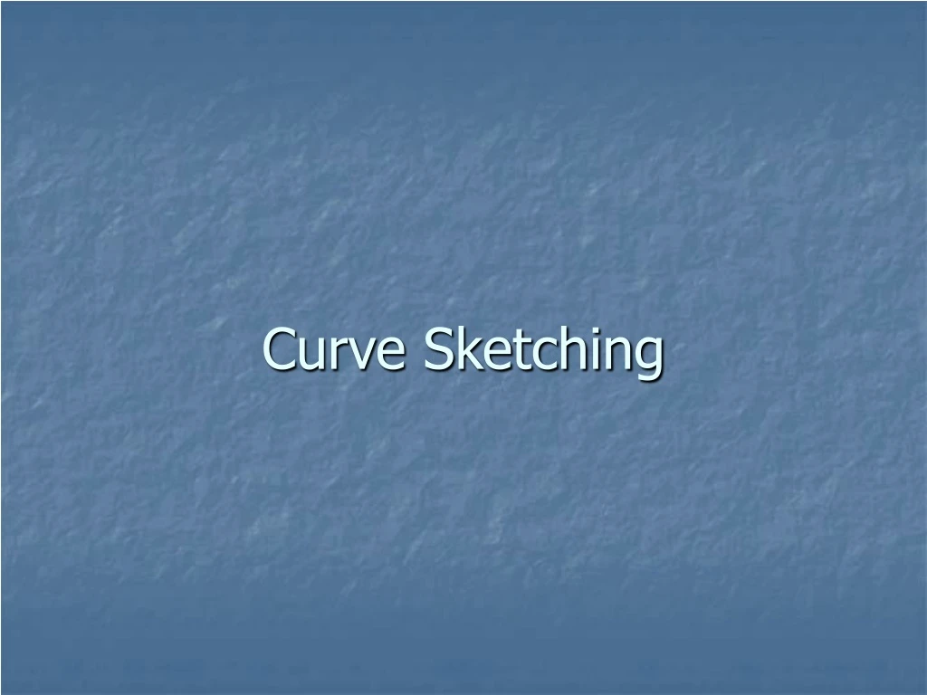 curve sketching