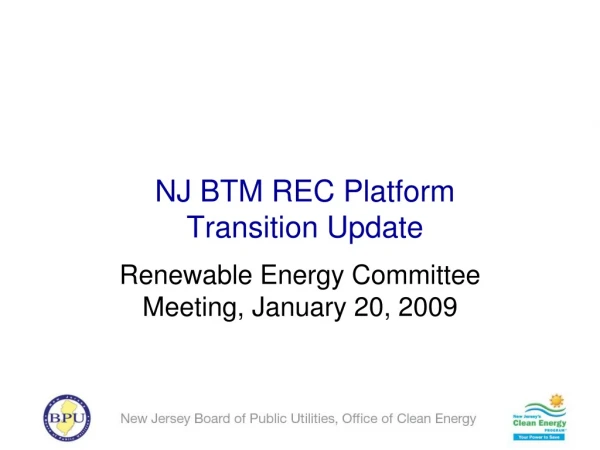 NJ BTM REC Platform Transition Update