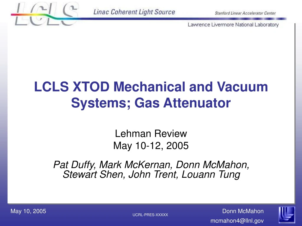 lcls xtod mechanical and vacuum systems gas attenuator