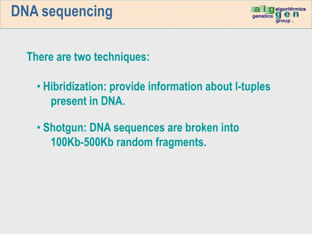 dna sequencing