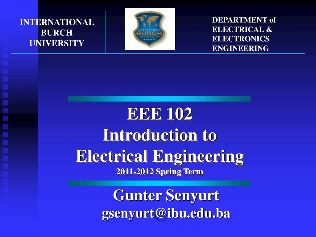 department of electrical electronics engineering