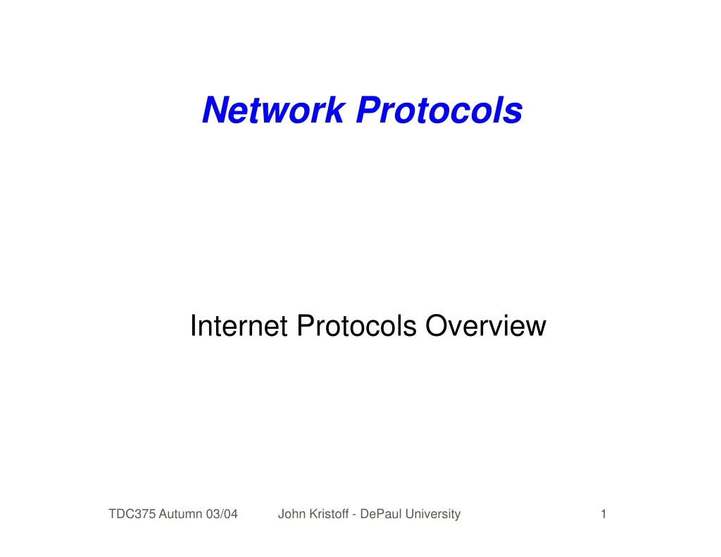 network protocols