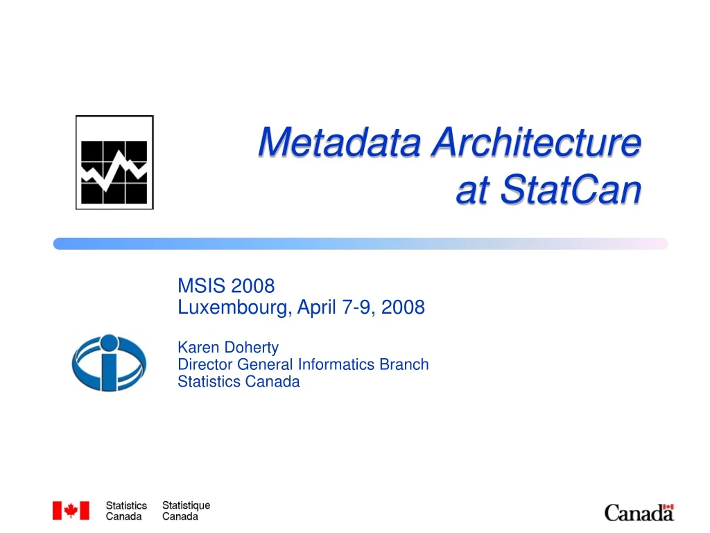 m etadata architecture at statcan