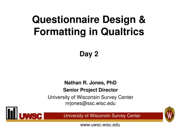 Questionnaire Design &amp; Formatting in Qualtrics Day 2