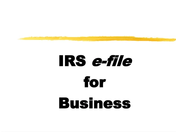 IRS e-file for Business