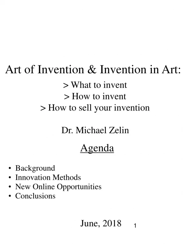 Art of Invention &amp; Invention in Art: