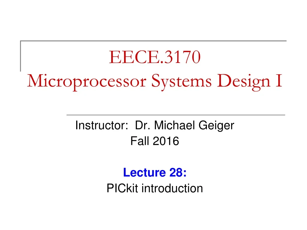 eece 3170 microprocessor systems design i