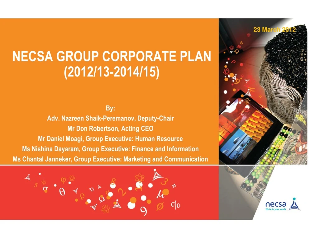 necsa group corporate plan 2012 13 2014 15