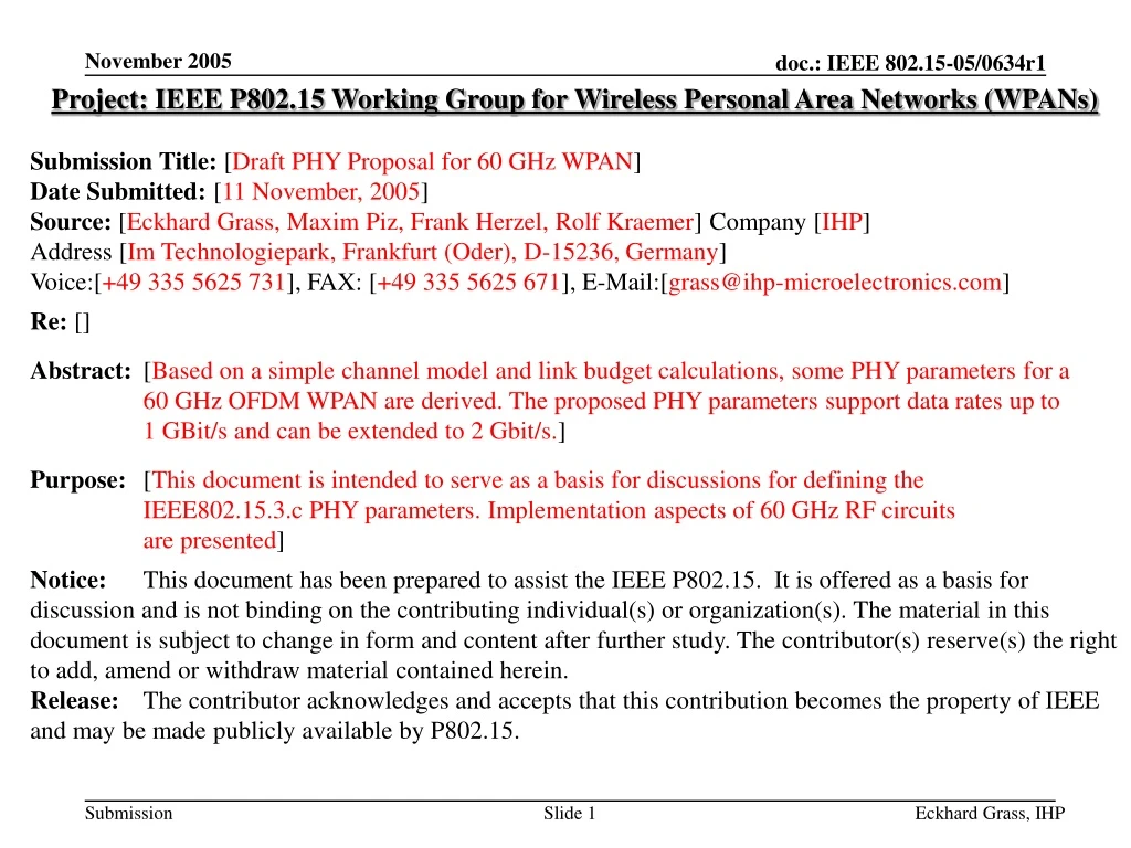 project ieee p802 15 working group for wireless