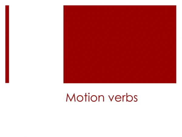 Motion verbs