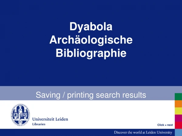 Dyabola Archäologische Bibliographie