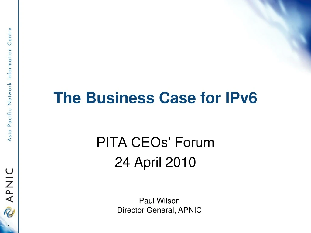 the business case for ipv6