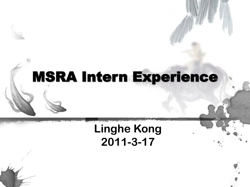 msra intern experience