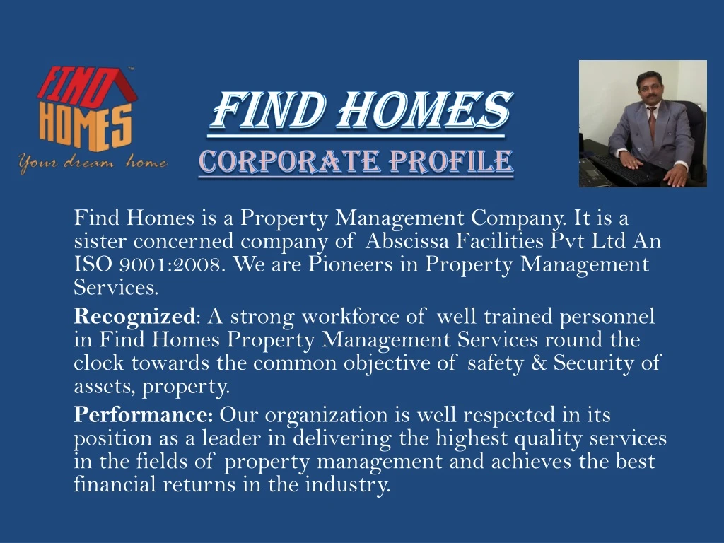 find homes corporate profile
