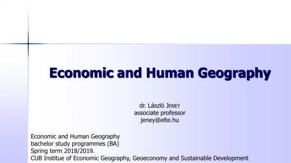 Economic and Human Geography