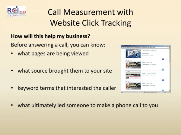 Call Measurement with Website Click Tracking