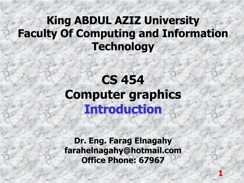 king abdul aziz university faculty of computing