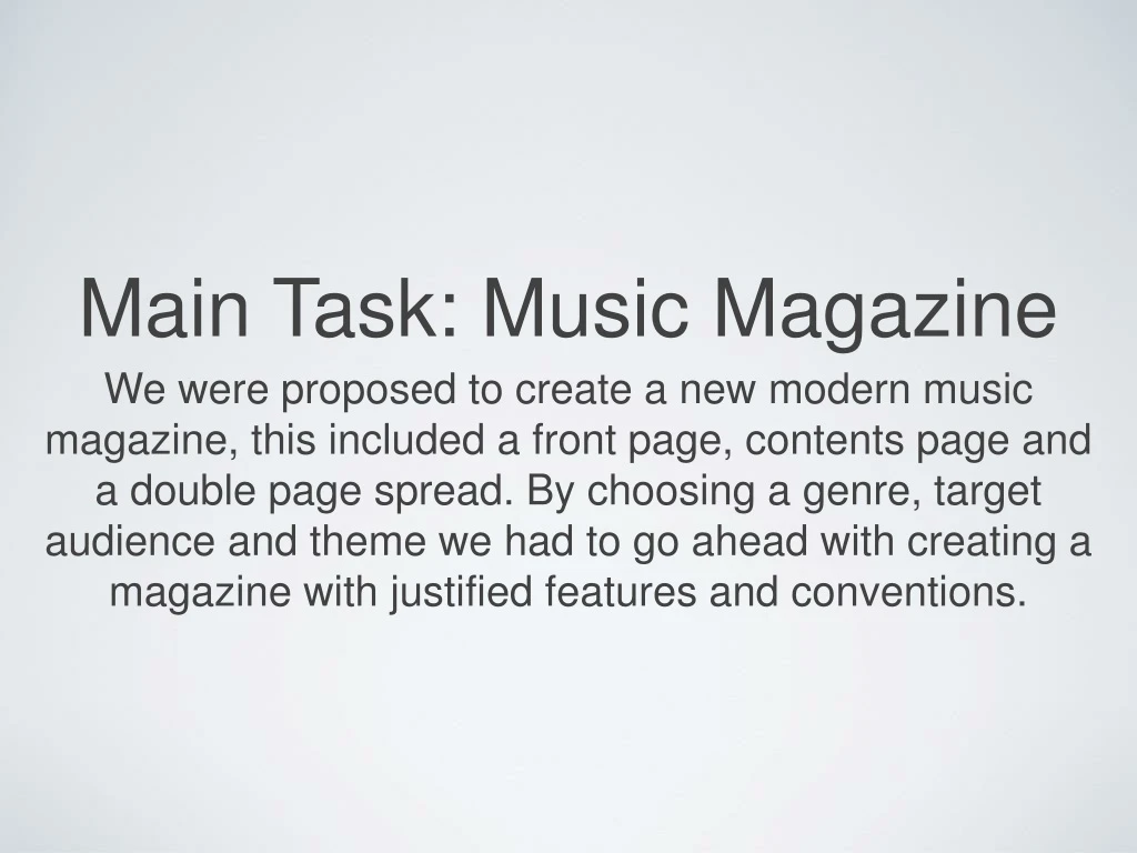 main task music magazine