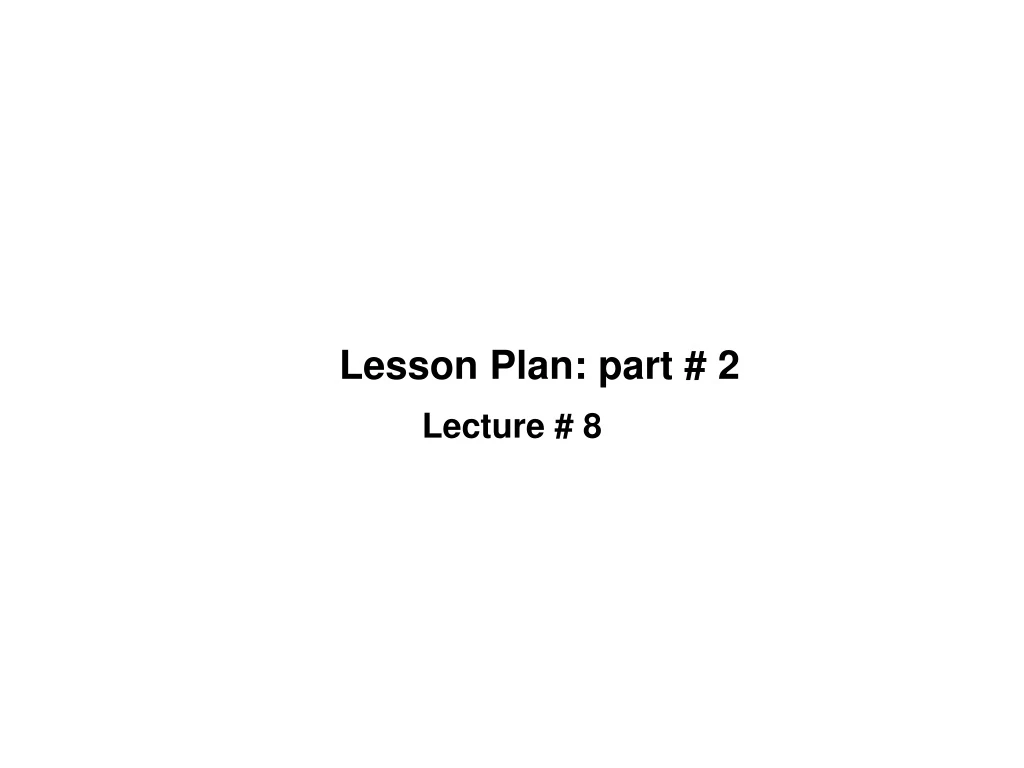 lesson plan part 2