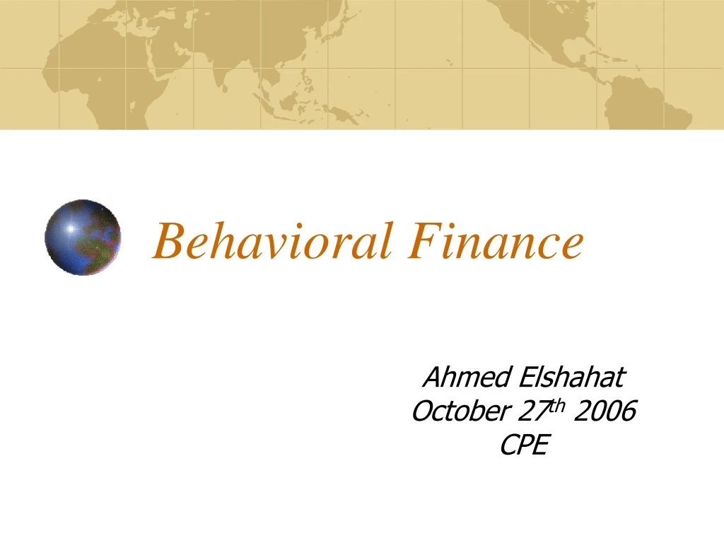 behavioral finance