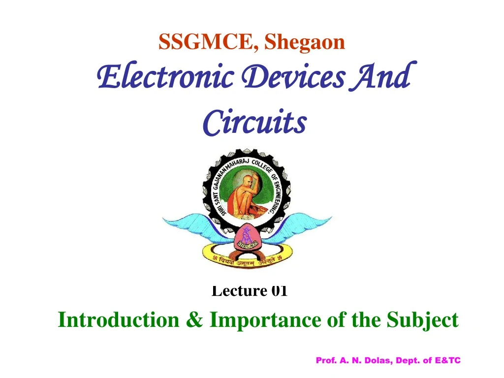 ssgmce shegaon electronic devices and circuits