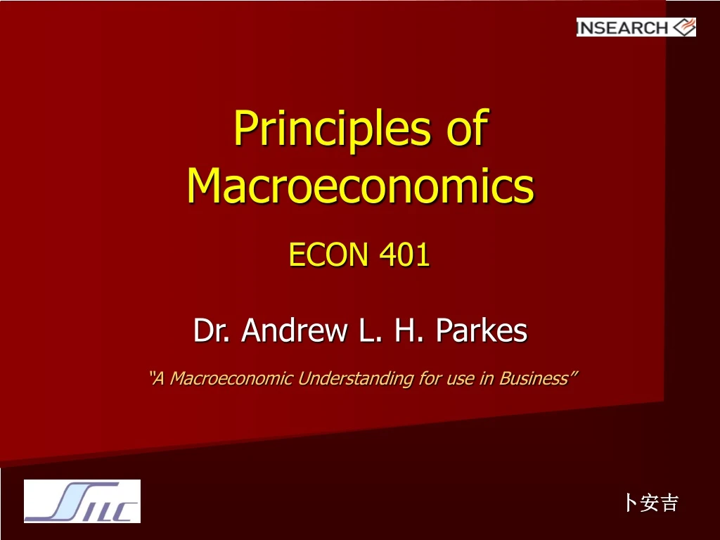 principles of macroeconomics econ 401