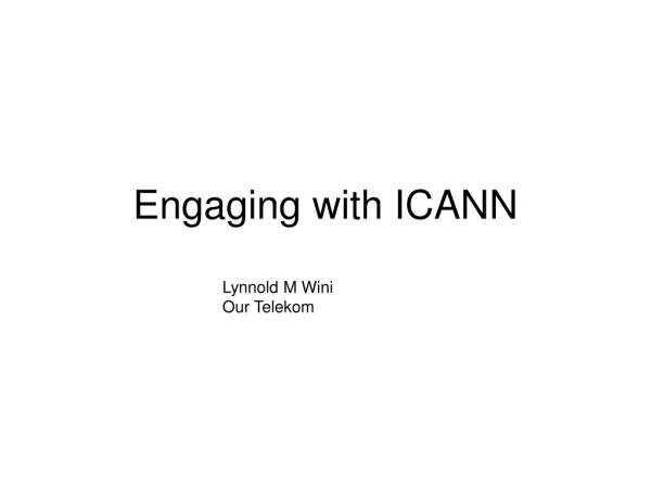 Engaging with ICANN