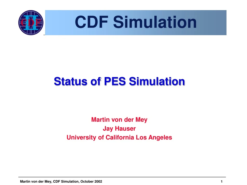 cdf simulation