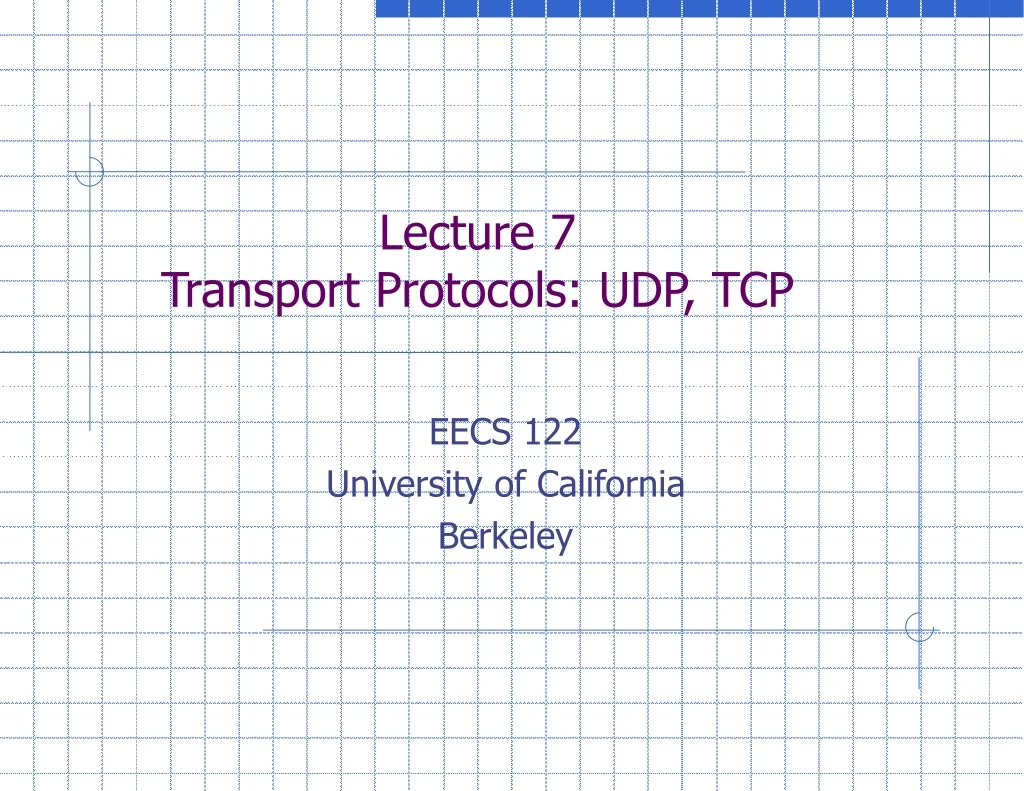 lecture 7 transport protocols udp tcp