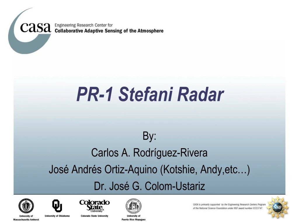 pr 1 stefani radar