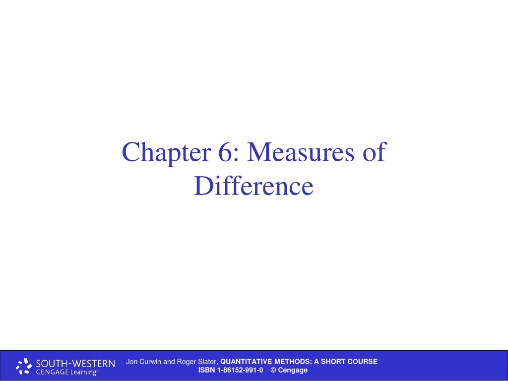 chapter 6 measures of difference