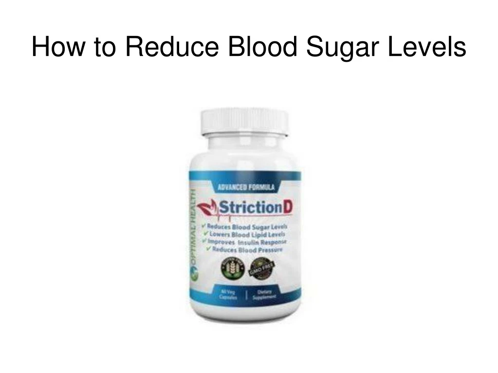 how to reduce blood sugar levels