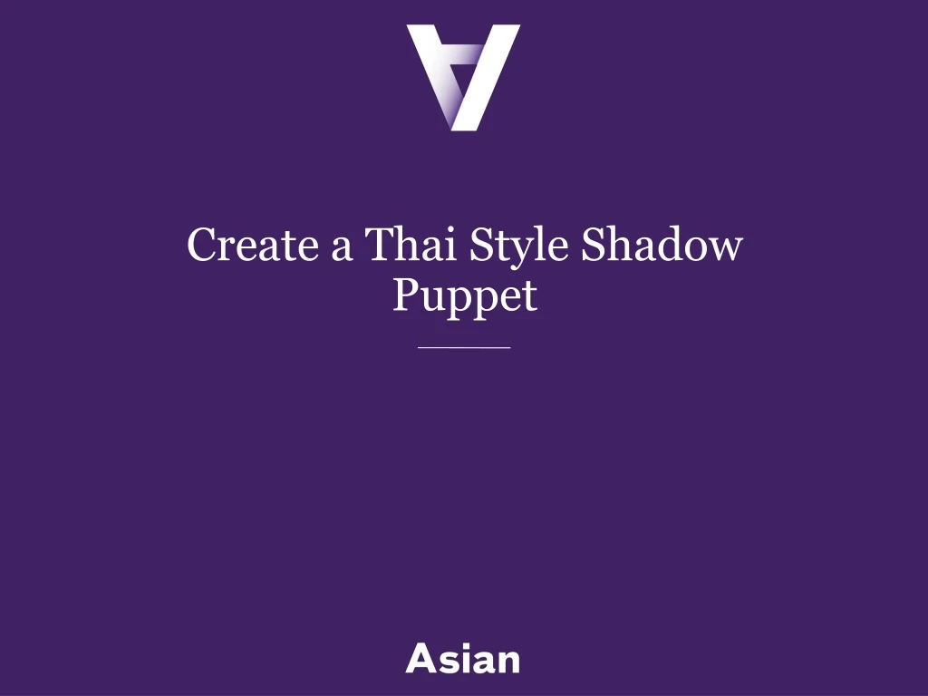 create a thai style shadow puppet