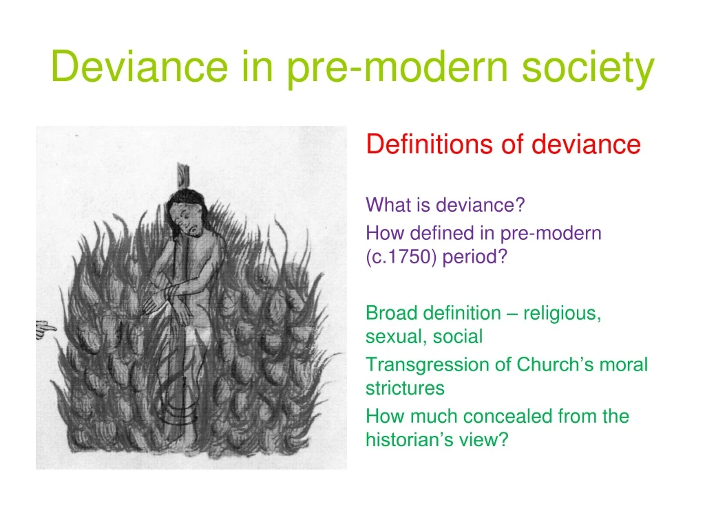 deviance in pre modern society