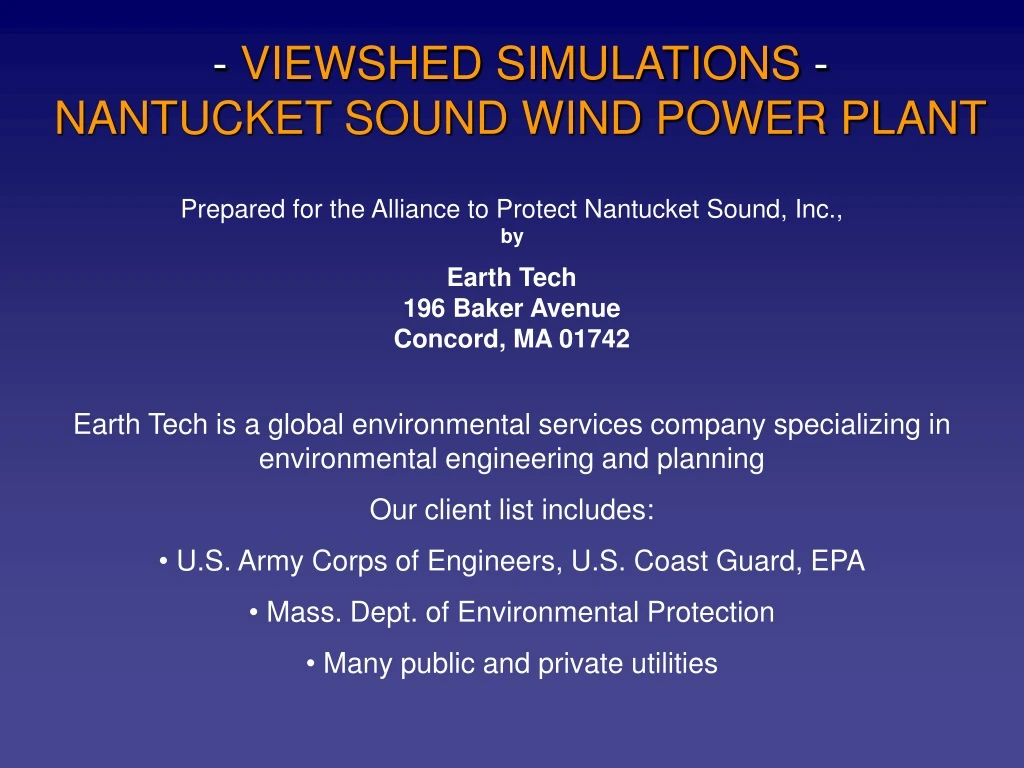 viewshed simulations nantucket sound wind power plant