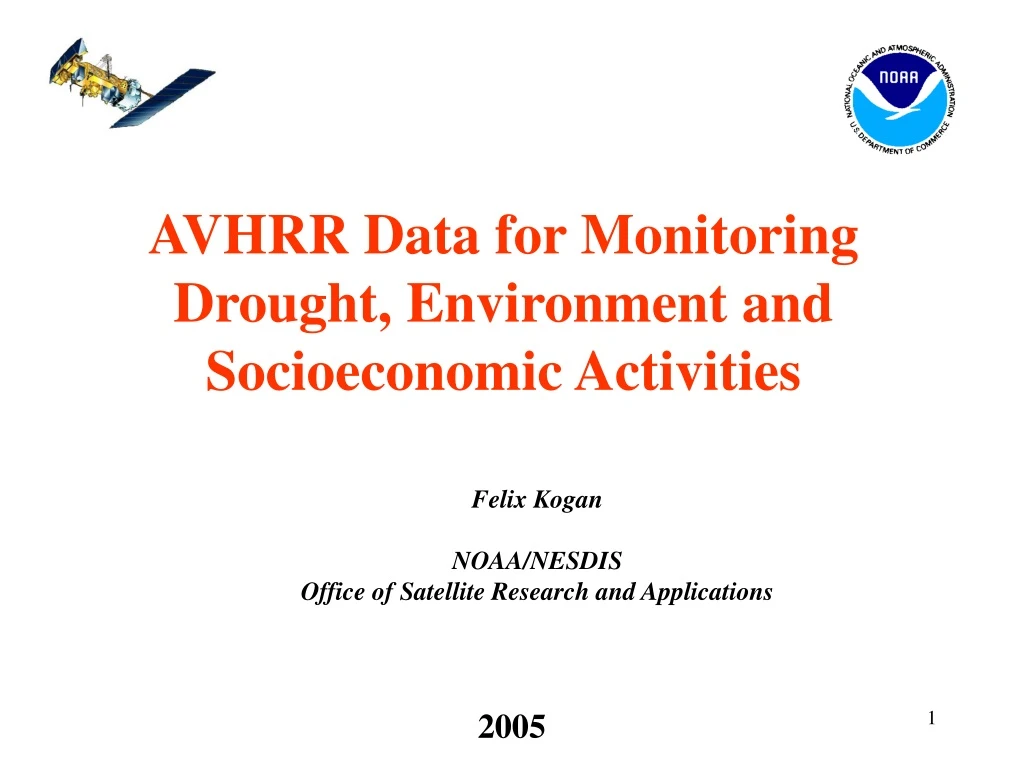 avhrr data for monitoring drought environment and socioeconomic activities
