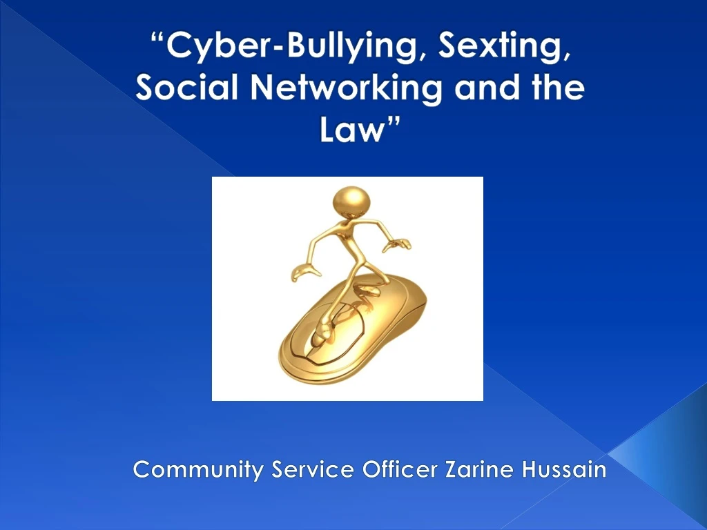 cyber bullying sexting social networking and the law