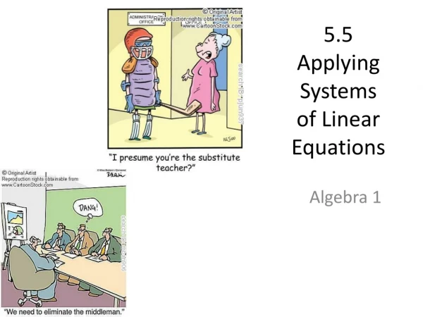5.5 Applying Systems of Linear Equations