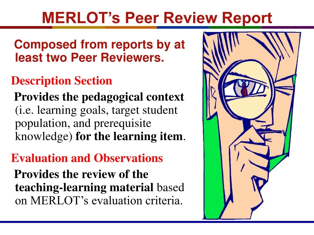 merlot s peer review report