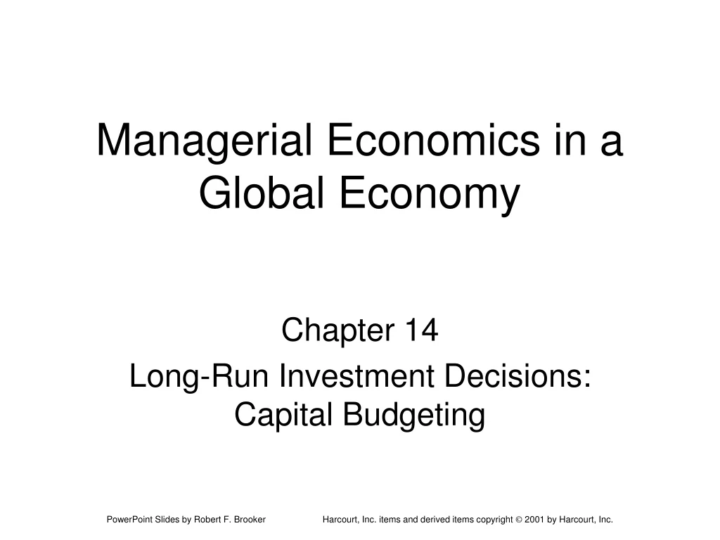 managerial economics in a global economy